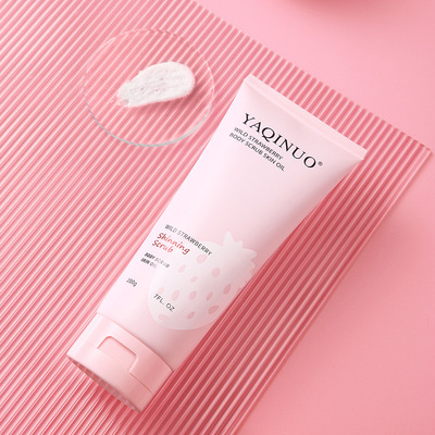 雅琪诺沐浴露磨砂膏保湿滋养温和去角质改善鸡皮肤草莓身体磨砂膏