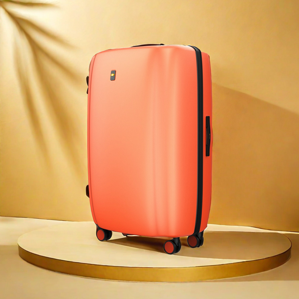 Vali nhựa PC 20 inch chống rơi, mở nắp trước, ngăn ướt khô, mở rộng dung tích — Màu cam chi tiết 13