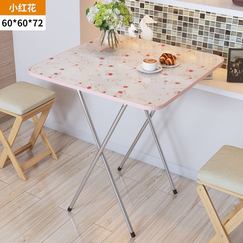 Mesa plegable, mesa de comedor, mesa de comedor, dormitorio portátil, mesa de comedor pequeña, simple para el hogar, de pie en el lado, tipo de casa pequeña