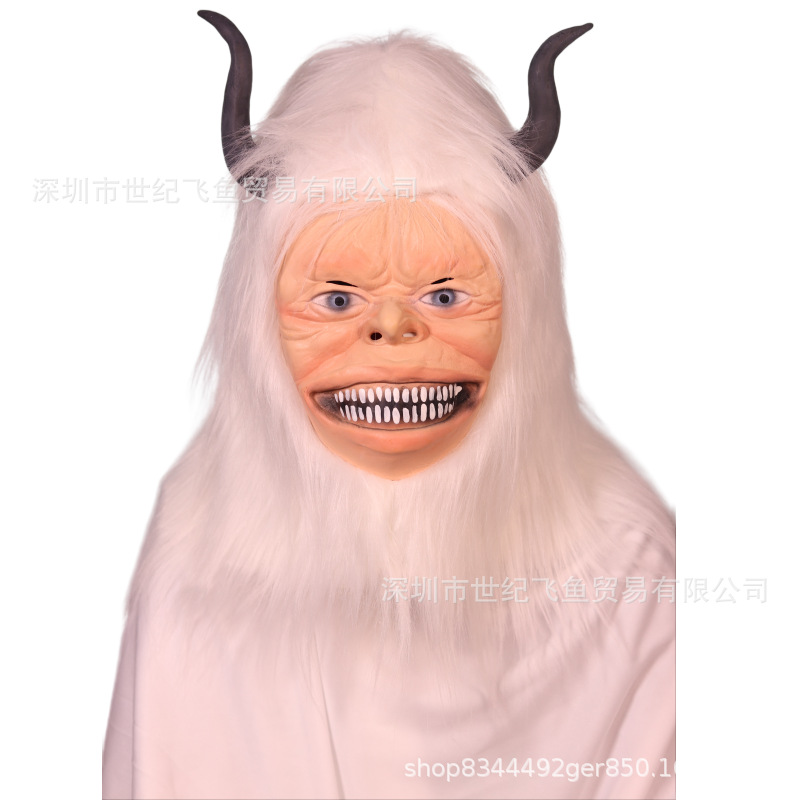 Máscara transfronteriza de monstruo de nieve Fiesta de Halloween Festival cosply disfraz Toro Diablo cabeza cubierta TikTok accesorios en vivo