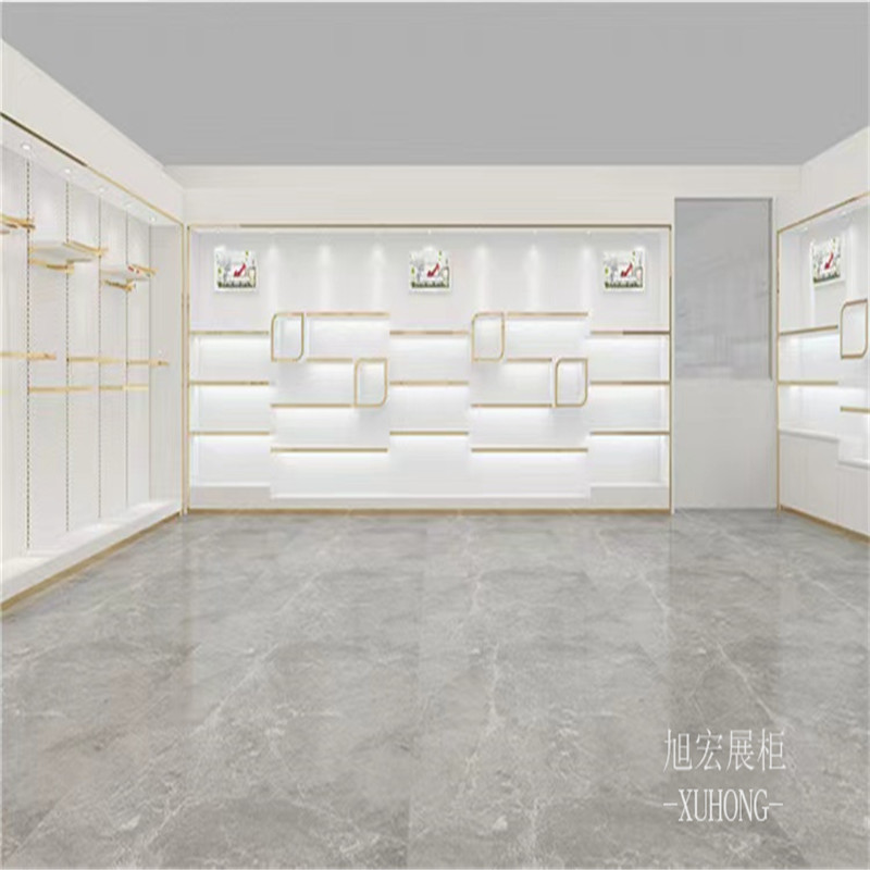 定制产品陈列柜护肤化妆品直播间中岛展示台木质烤漆展示柜展厅