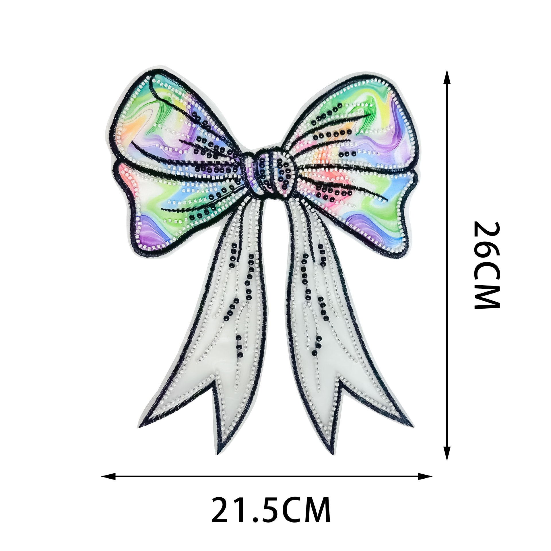 Dimensional fantasía tela de encaje de arco pegatinas de ropa gorras accesorios bordados insignia pegatinas de tela