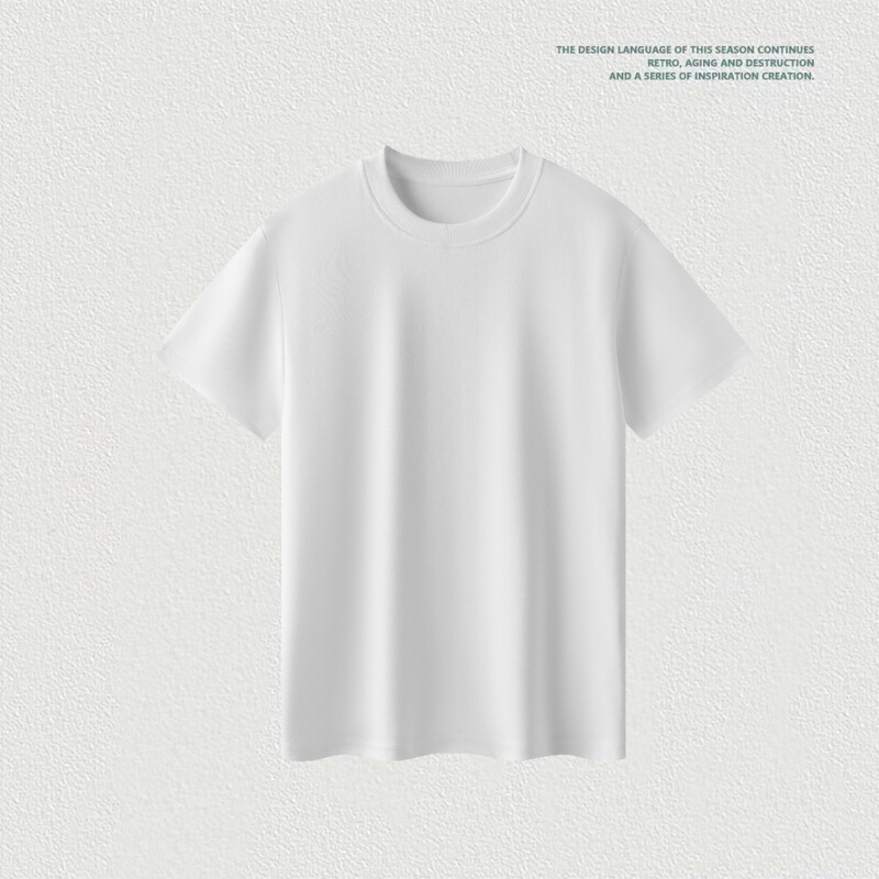 新商品 60番手ピマ綿混 無地 ラウンドネック Tシャツ 半袖 男女同型 SUPIMA コットン ホワイト Tシャツ 半袖|undefined