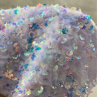 Spot Korean flannel imported golden color shell sequins children's dress sequins thick sequins fabric