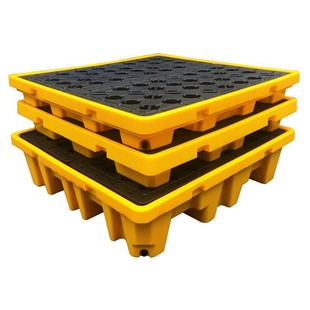 Anti-leakage tray ton barrel anti-leakage two or four oil barrels hazardous chemicals liquid secondary container laboratory platform