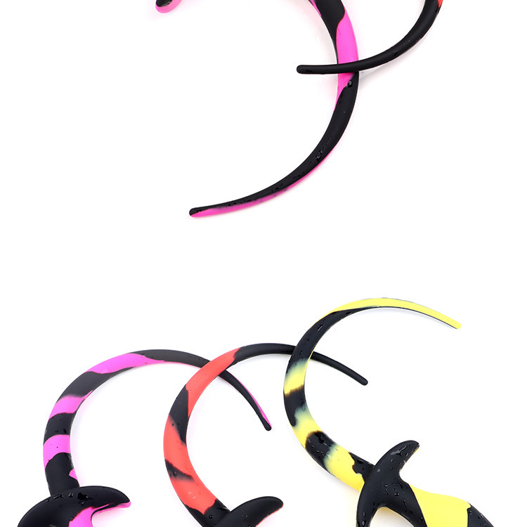 Handmade Silicone Anal Plug with Pull Beads, Black Adult Toy — detail image 7