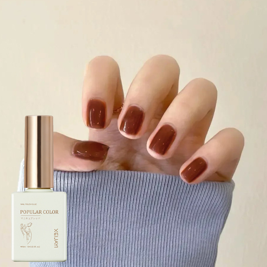 Solid color new white nail polish gel naked through nail shop special high nail polish lasting firm factory wholesale
