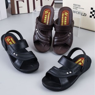 2025 summer new men's sandals stall men's shoes one-piece outer wear dual-purpose men's sandals and slippers factory direct sales