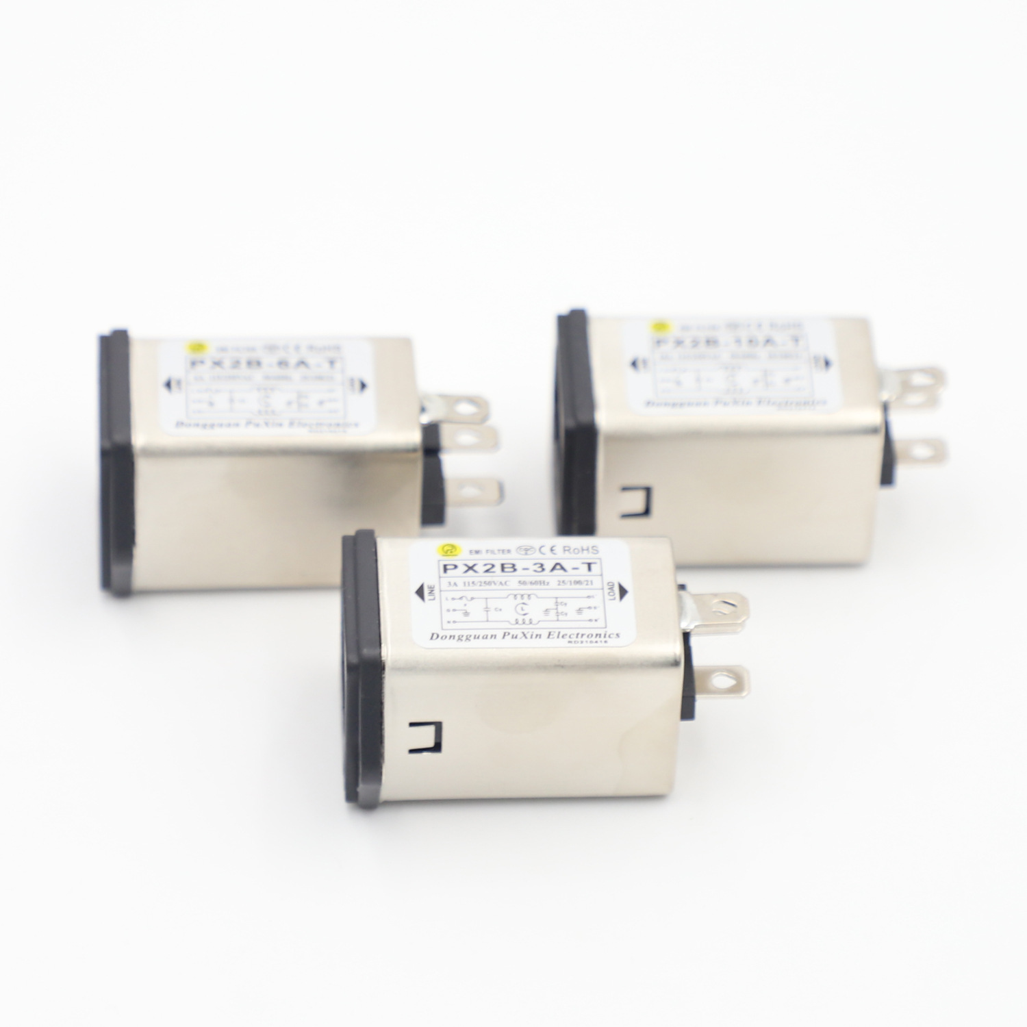 普鑫自主研发电源滤波器插座保险一体线材输出滤波器高品质抗干扰