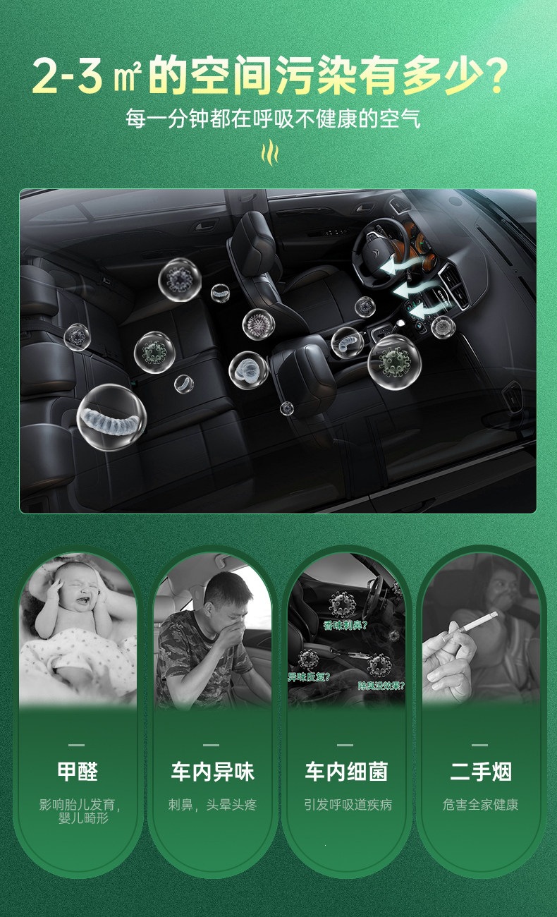 Suitable for Goodway car deodorizer, silver ion odor eliminator and sterilizer, car air conditioning freshener spray, etc