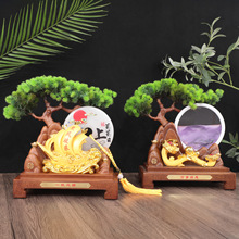 一帆风顺船平安扣摆件公司办公桌玄关装饰品中式家居流沙客厅摆设