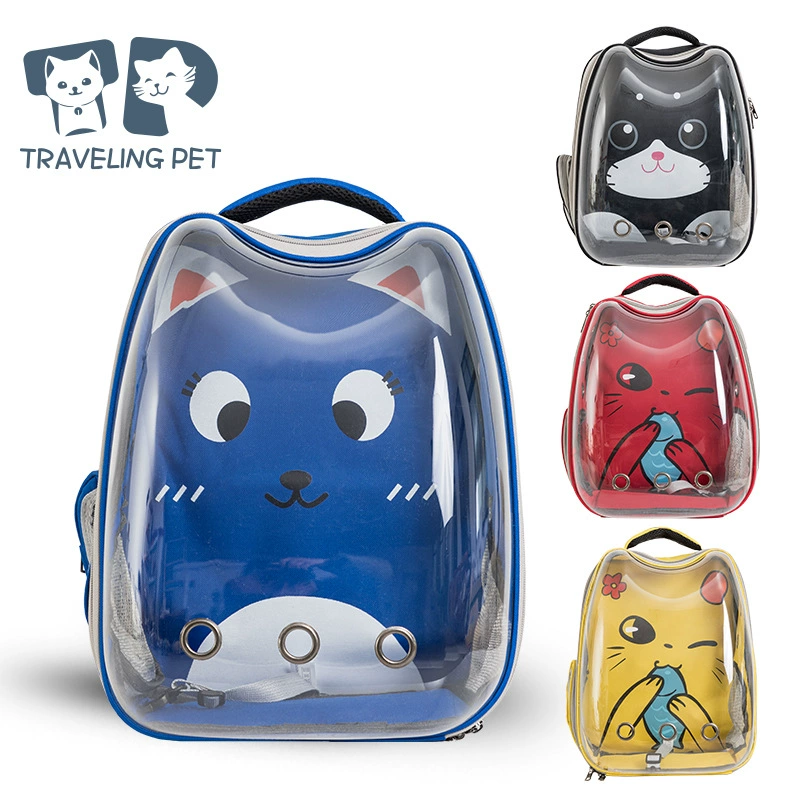 Новая космическая сумка кошачьи уши домашнее животное прозрачный чехол сумка для домашних животных исходящий портативный дышащий космический рюкзак кошачья сумка оптовая продажа