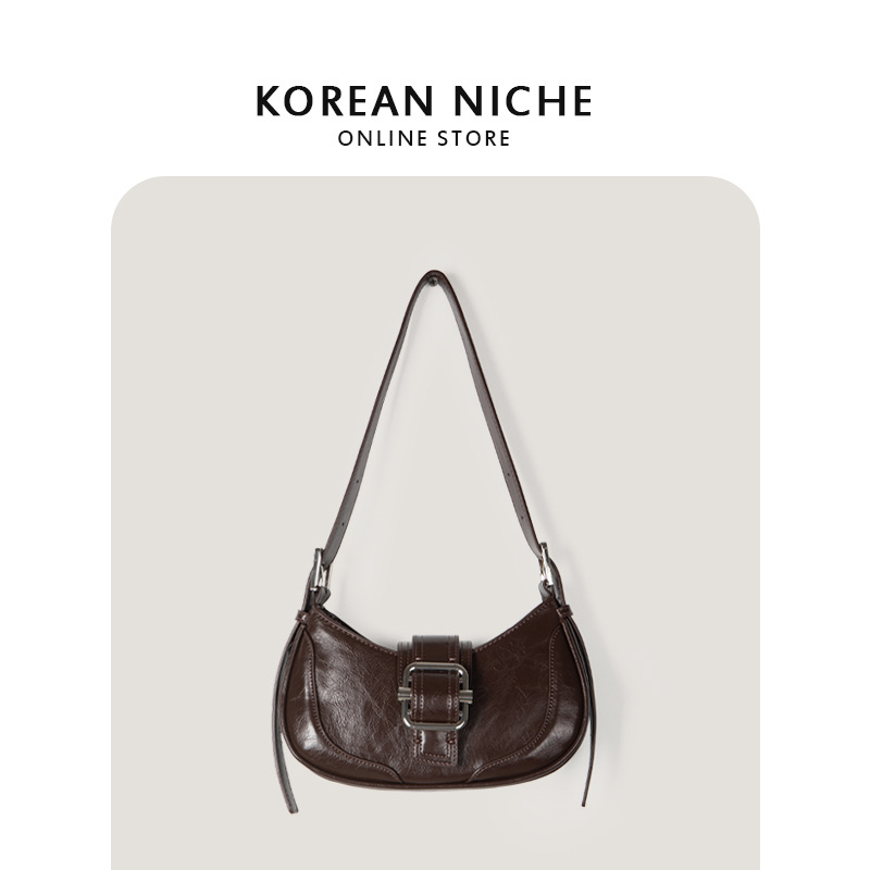 Dongdaemun nicho bolsa de diseño para mujer 2022 Otoño e Invierno Nuevo estilo coreano contraste color francés palo bolsa textura avanzada bolsa axila