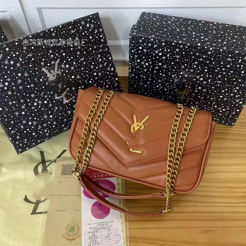 高級感チェーンバッグ女性2025新型韓国版刺繍菱格バッグ百合ファッション気質シングルショルダーバッグ|undefined