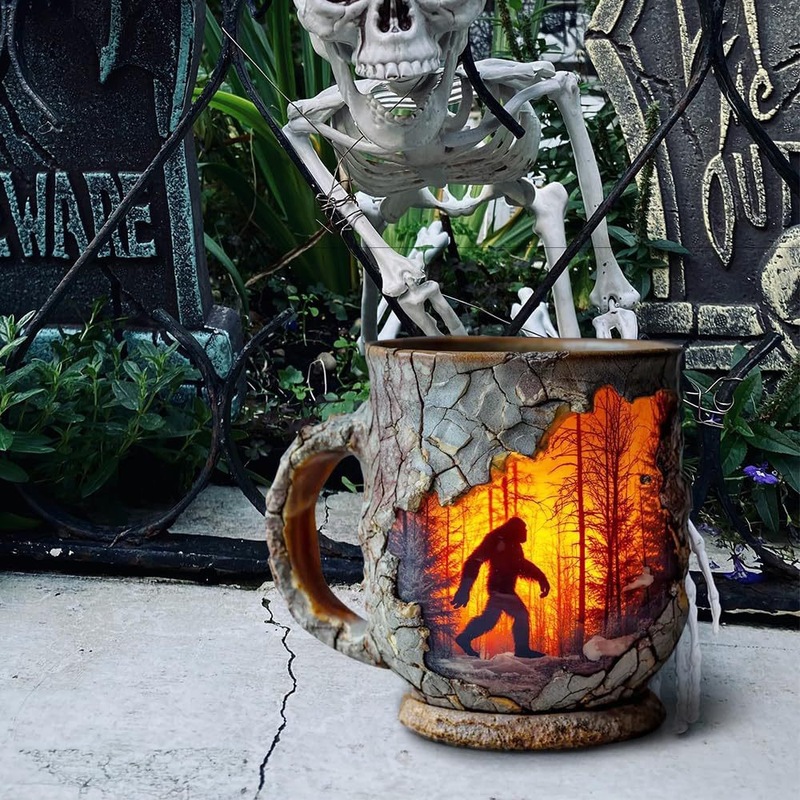 跨境新款Bigfoot Forest Fire Mug 大脚怪森林火焰马克杯个性装饰|undefined