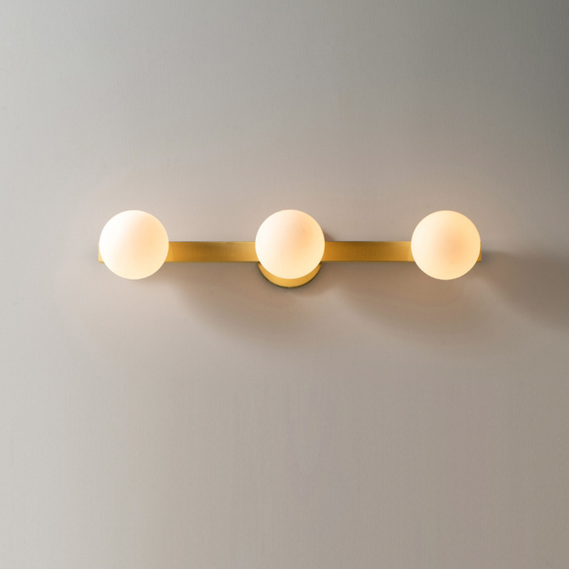 Simple Modern Magic Bean Led Golden Living Room Bedroom Bedside Wall Lamp Creative Nordic Bathroom Toilet Mirror Headlight