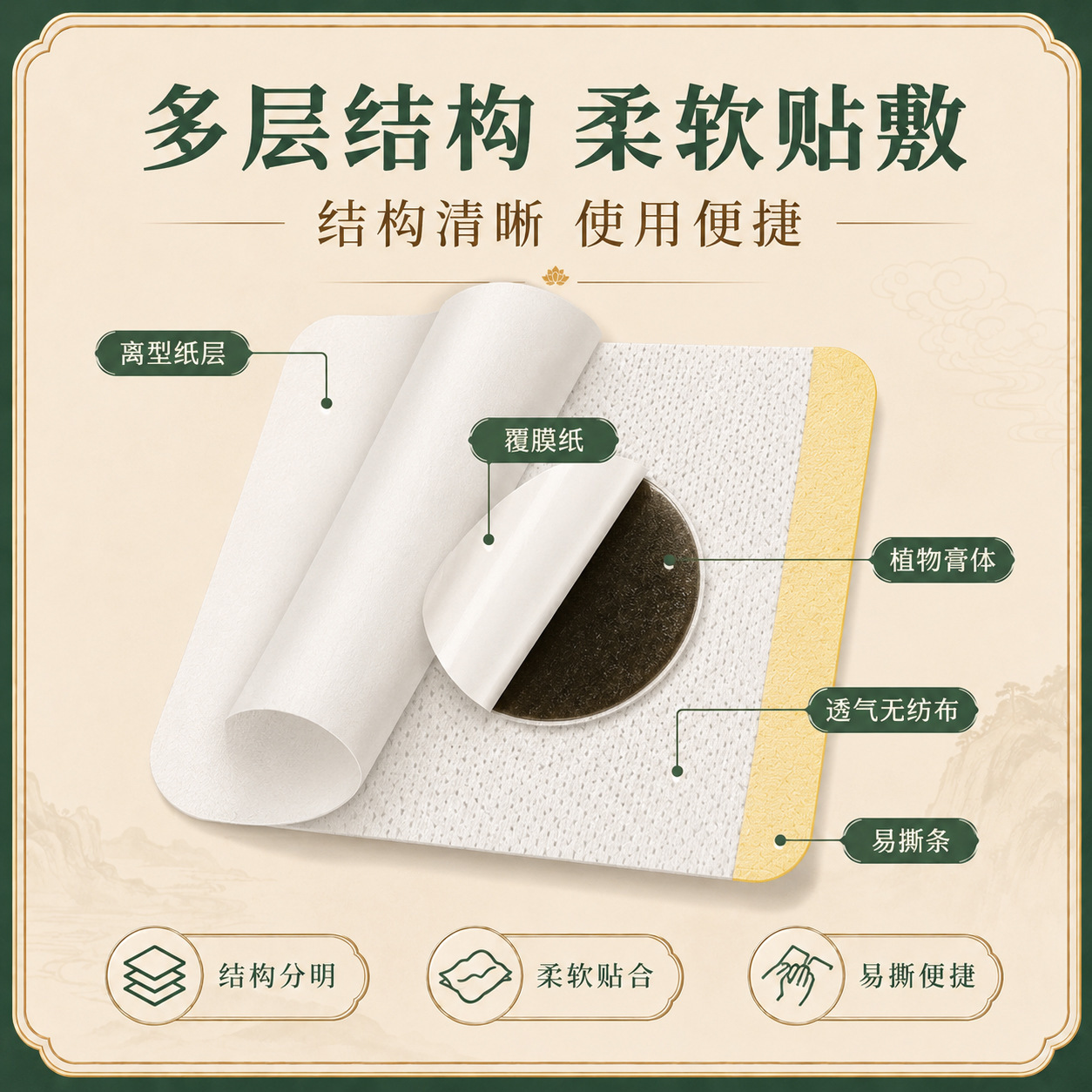 Juwantang Herbal Navel Patch Wormwood Moxa Sticker 8 Patches per Box Gentle Topical Care specifications