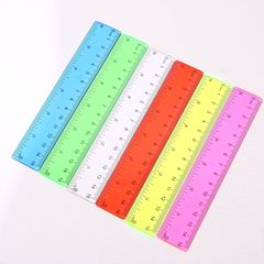 15cmプラスチック定規カラー定規学生用定規15cm 20cm 30cm透明カラー定規