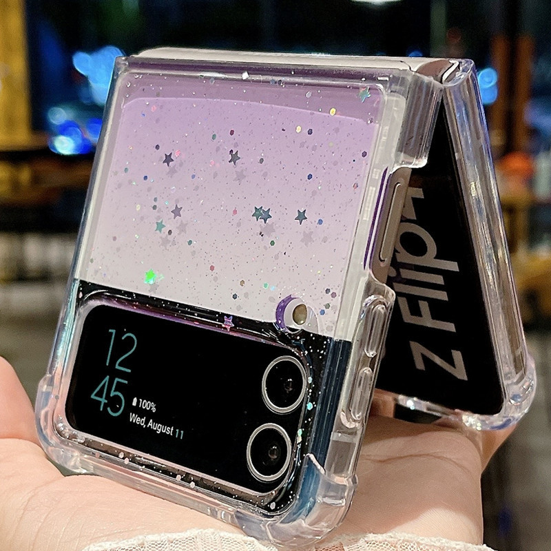 Suitable for Samsung Zflip7 Mobile Phone Case Zflip5 Glue Drop Z4 Magnetic Suction Z3 Niche Zflip6 Gradient Glitter Export Suitable for Samsung Zflip7 Mobile Phone Case Zflip5 Glue Drop Z4 Magnetic Suction Z3 Niche Zflip6 Gradient Glitter Export