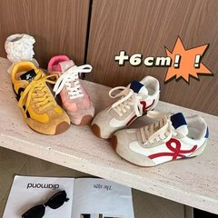 内高6cm小柄徳訓靴女2025春新作レトロ阿甘靴カジュアル運動靴板靴