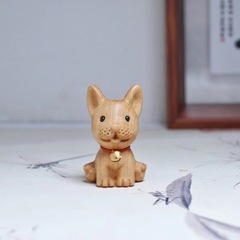Thuja wood carved corgi ornaments, decorative pendants, creative cute puppy toys, handheld pieces, portable discs to play with