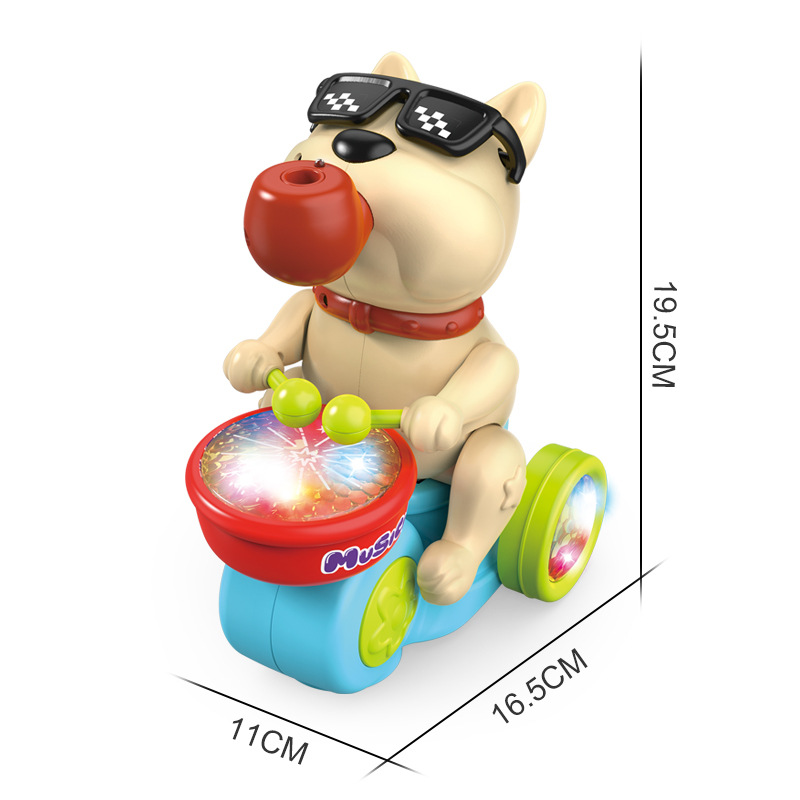 Nuevo juguete universal eléctrico para niños, humo, batería, cachorro, luz fresca, música, juguetes para bebés masculinos y femeninos al por mayor