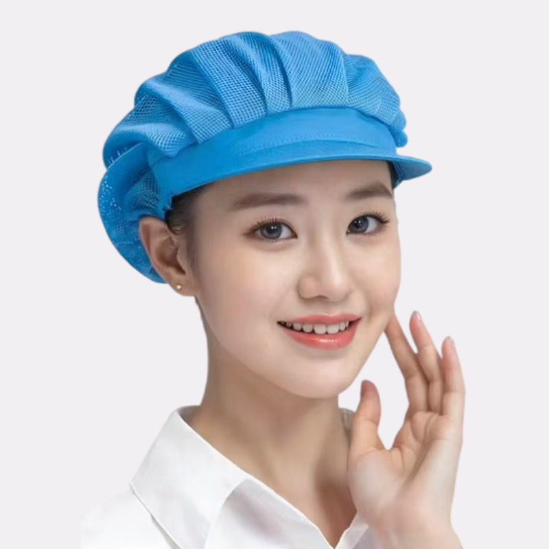 Sombrero de taller de alimentos respirable a prueba de humo de aceite sombrero de cocina sombrero de cocinera sombrero de cocinera sombrero de trabajo