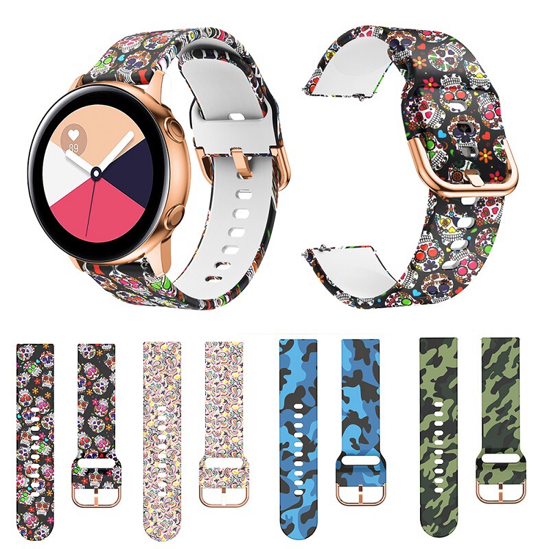For Samsung GALAXY watch4 41/45mm printing active printing silicone replacement strap spot For Samsung GALAXY watch4 41/45mm printing active printing silicone replacement strap spot