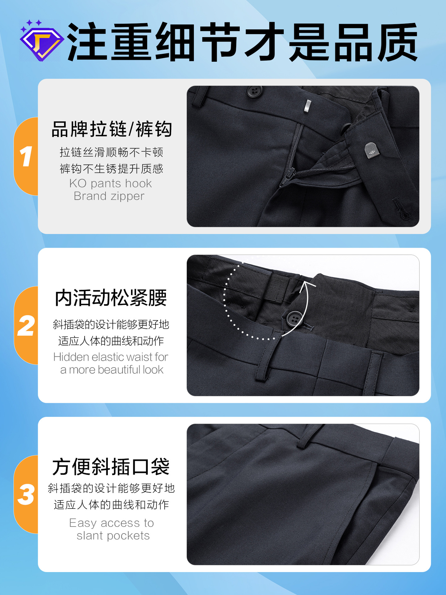 Trajes de hombre, chaqueta delgada, vestido de boda, vestido de negocios, vestido formal, collar plano, traje azul pequeño, hombre