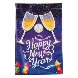 Cross-border hot sale Christmas decorations banner elderly snowman party banner banner scene layout factory direct sales