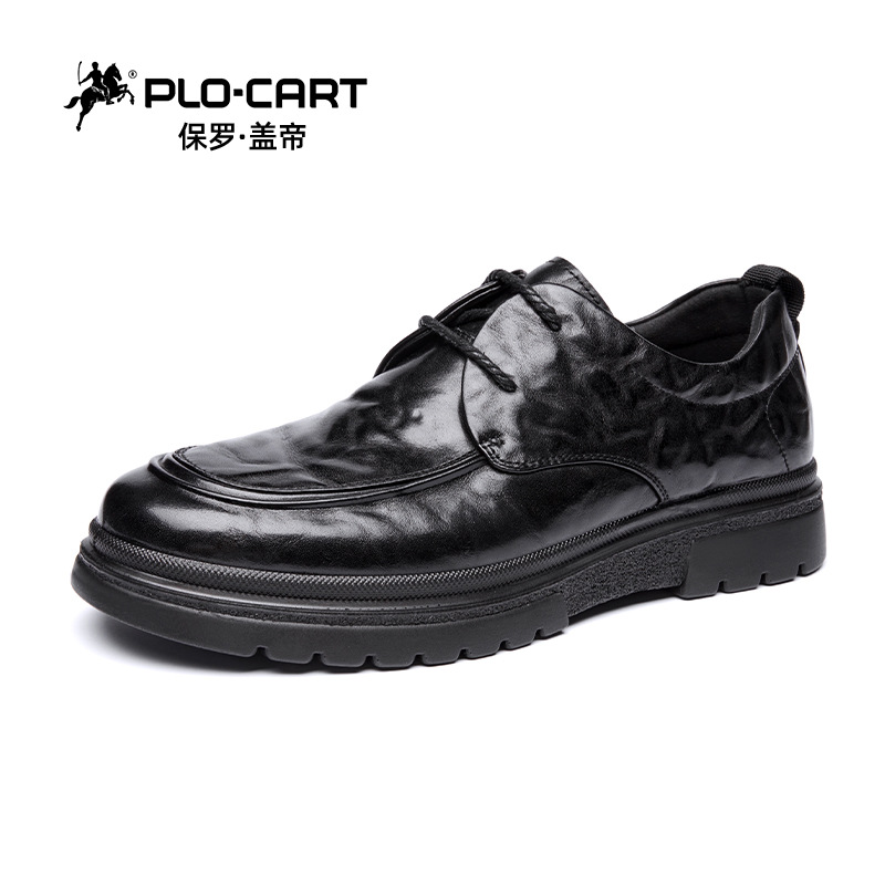 PAUL GUIDI 남성 신발 2024 가을 새로운 남성 가죽 신발 사업 원피스 캐주얼 신발 신랑 웨딩 신발