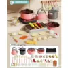 Fuchsia big realistic toy, set, 61 pieces