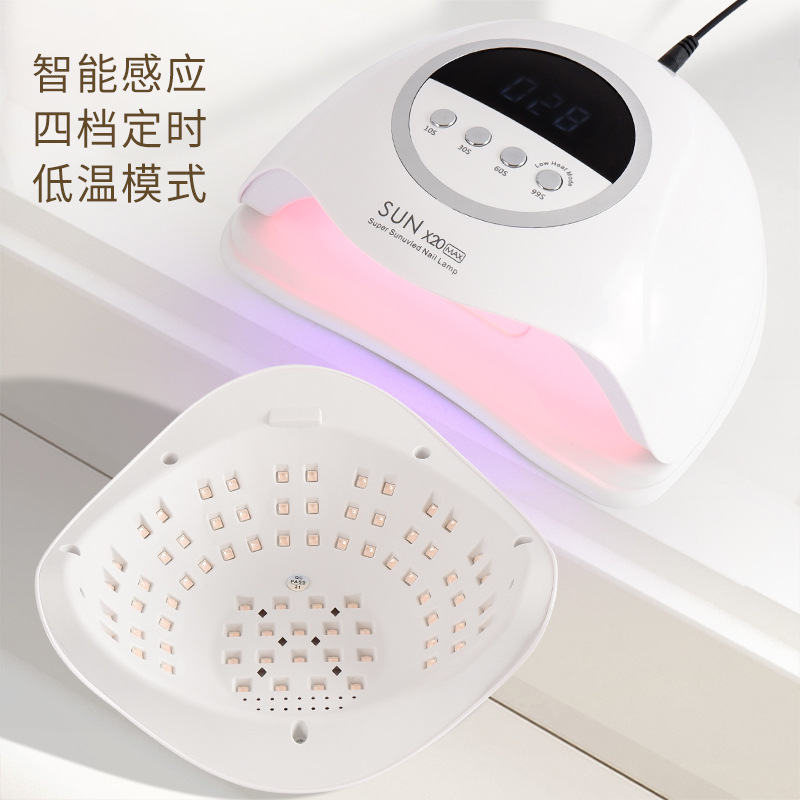 320W lámpara de uñas de alta potencia máquina de fototerapia esmalte de uñas UV pegamento lámpara para hornear secado de uñas de secado rápido luz de curado transfronterizo