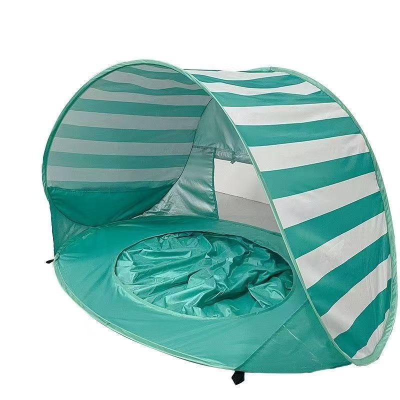 New Outdoor Children's Sunshade Beach Tent with Water Storage, Baby Toy Ball Pool, Foldable Quick-Open Beach Tent