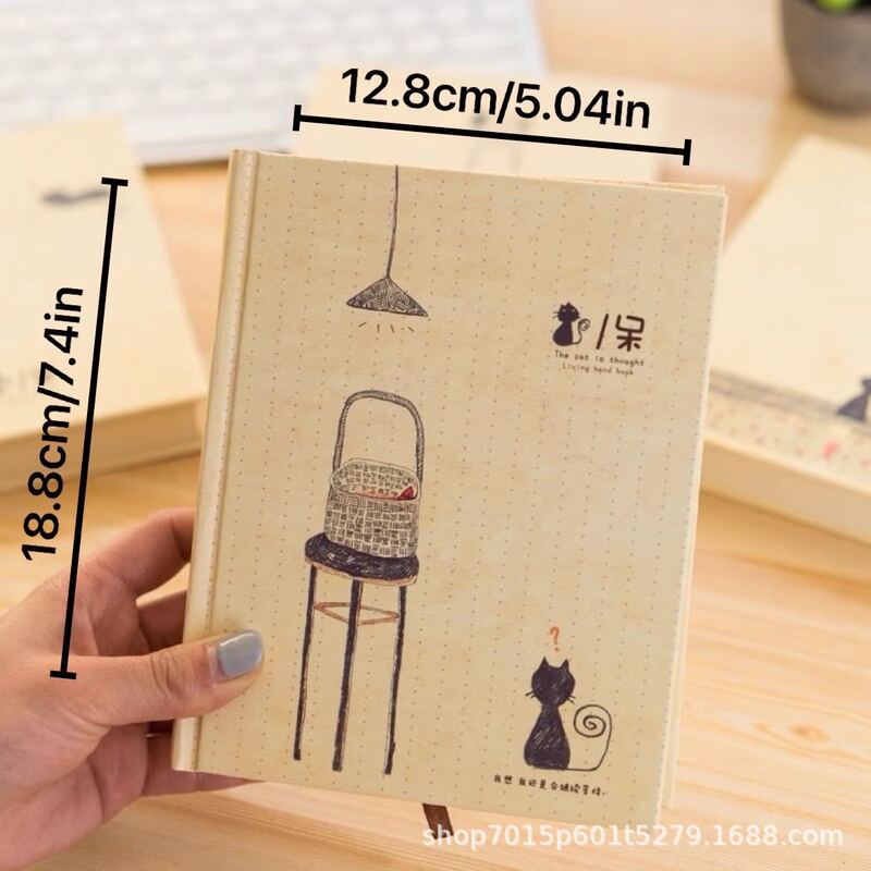 Cute and Fresh Illustration Hand-Painted Notebook Student Diary Simple Color Page Retro Kraft Paper Thickeneded Hand Ledger Cute and Fresh Illustration Hand-Painted Notebook Student Diary Simple Color Page Retro Kraft Paper Thickeneded Hand Ledger