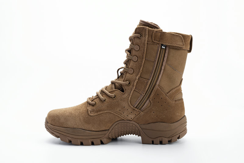 Men's Brown Combat Boots Waterproof Leather Mountaineering Boots_voghion.com