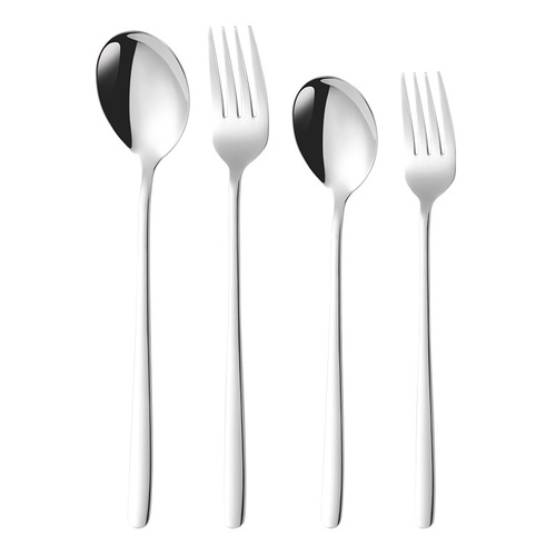 316 stainless steel spoon fork long handle Korean spoon household spoon high-value tableware fork spoon wholesale