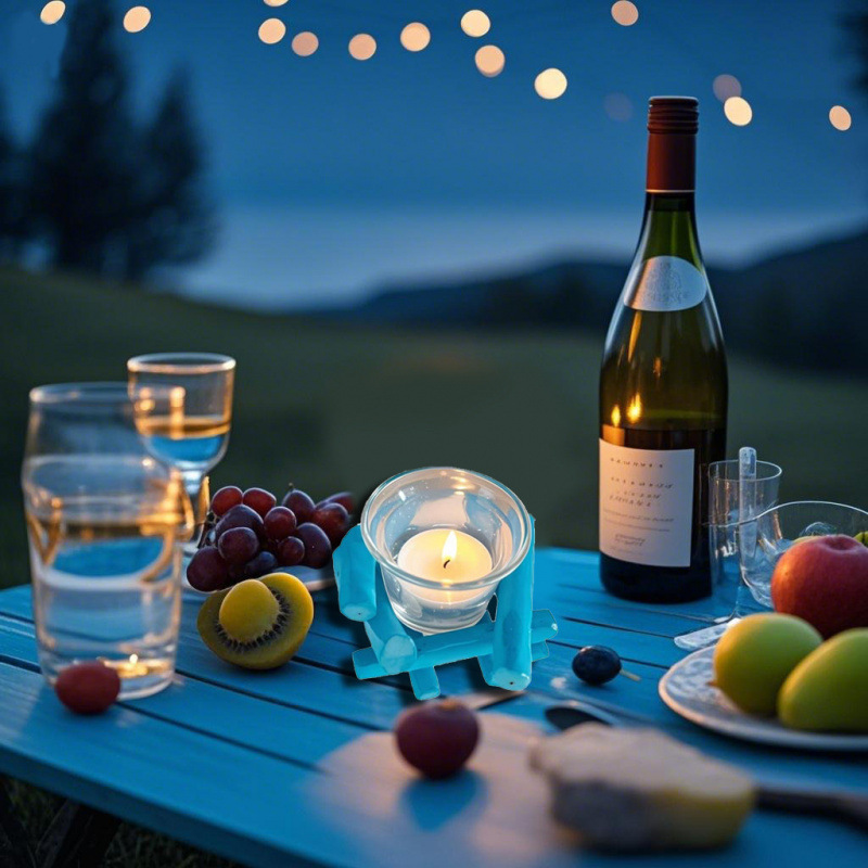 Candelaria transfronteriza decoración decorativa con vela de vidrio decoración del hogar en fila de vacaciones