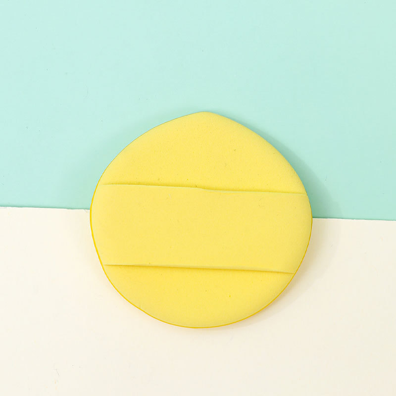 Fábrica personalizada Macaron Shuffle polvo de cojín de aire grande ancho cinta dedos esponja maquillaje no látex al por mayor