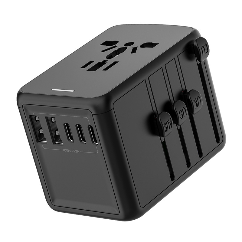 Travel charging conversion plug 3C2A socket 5.8A British gauge American gauge European gauge global 207 plug converter