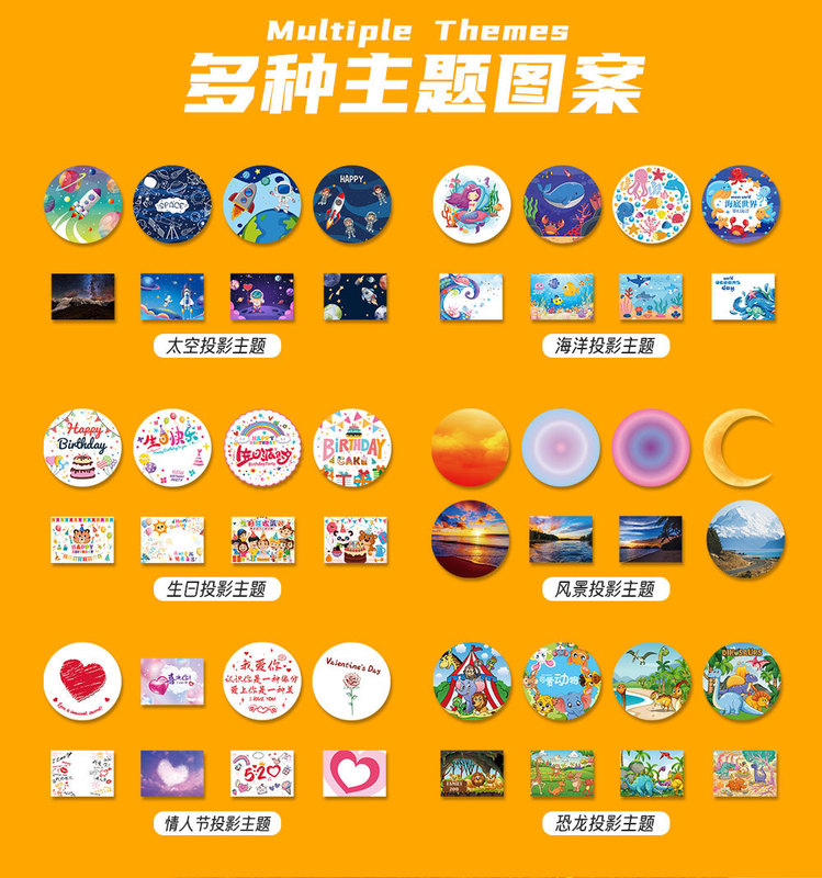 誕生日背景投影灯道具萌え楽カメラプロジェクター趣味早教知識図子供玩具クロスボーダー直供|undefined