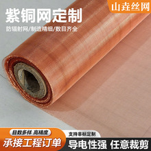 跨境铜丝网防静电接地铜编织筛网机房电磁信号屏蔽网过滤紫铜网