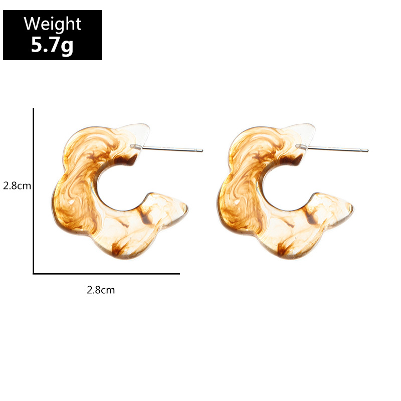 Mode Geometrische Acrylblumenohrringe display picture 21