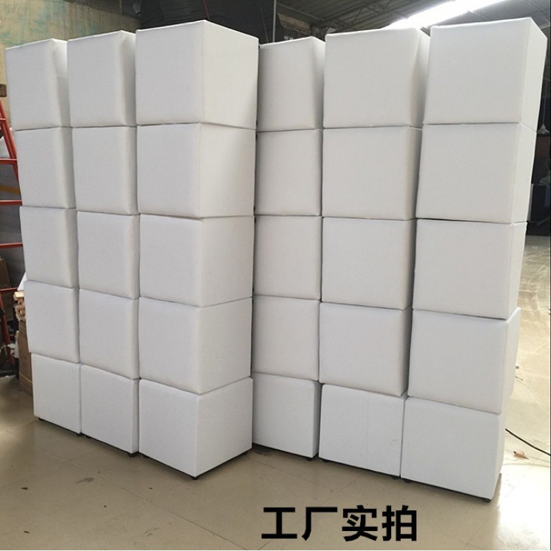 会展白色黑色方凳吐司面包凳软包小皮凳换鞋凳婚庆活动用可批量定|undefined