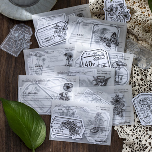 Beautiful day and paper sticker garden Observation Diary series retro flower hand account label material sticker