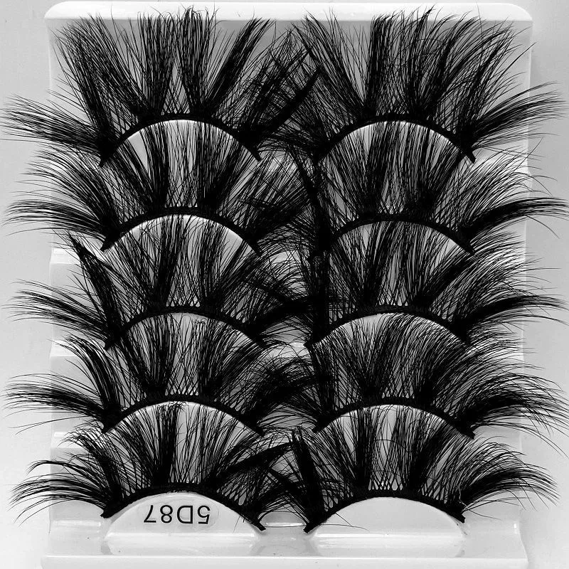 Long curling false eyelashes, European style, 25mm