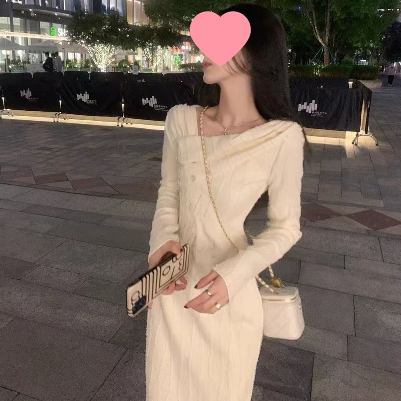 香风秋冬打底连衣裙2025新款高级感穿小个子法式显瘦气质裙子花色|undefined