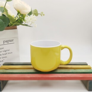 High color value milk coffee mug LOGO printing custom gift advertising ceramic foreign trade export Japan and South Korea manufacturers
