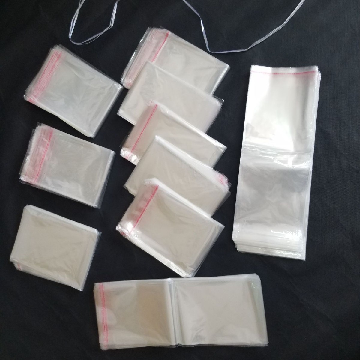 现货OPP袋自黏食品包装透明塑料袋子不干胶自粘胶袋饰品透明自封