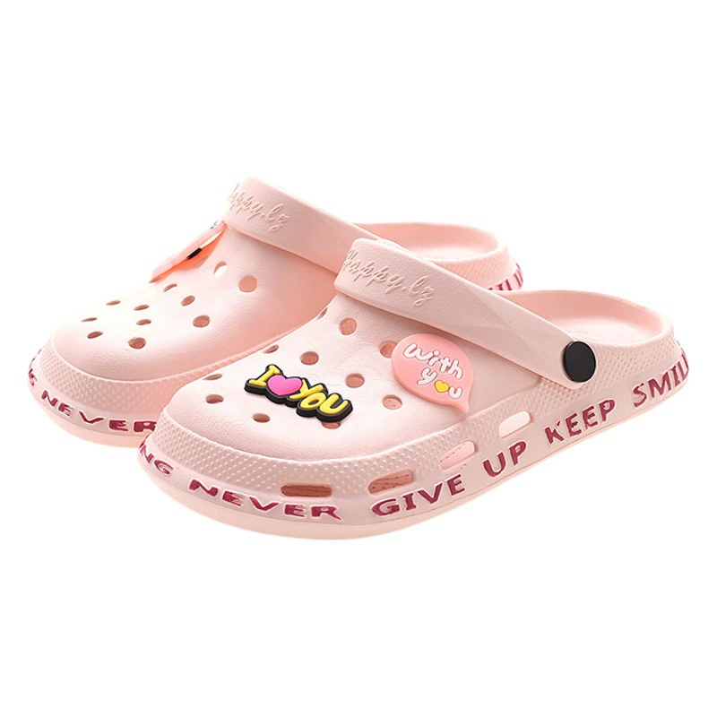 Летние сандалии из пенопласта для мужчин и женщин EVA Baotou на улице в обуви с большими отверстиями, водонепроницаемые скользкие повседневные домашние пляжные сандалии